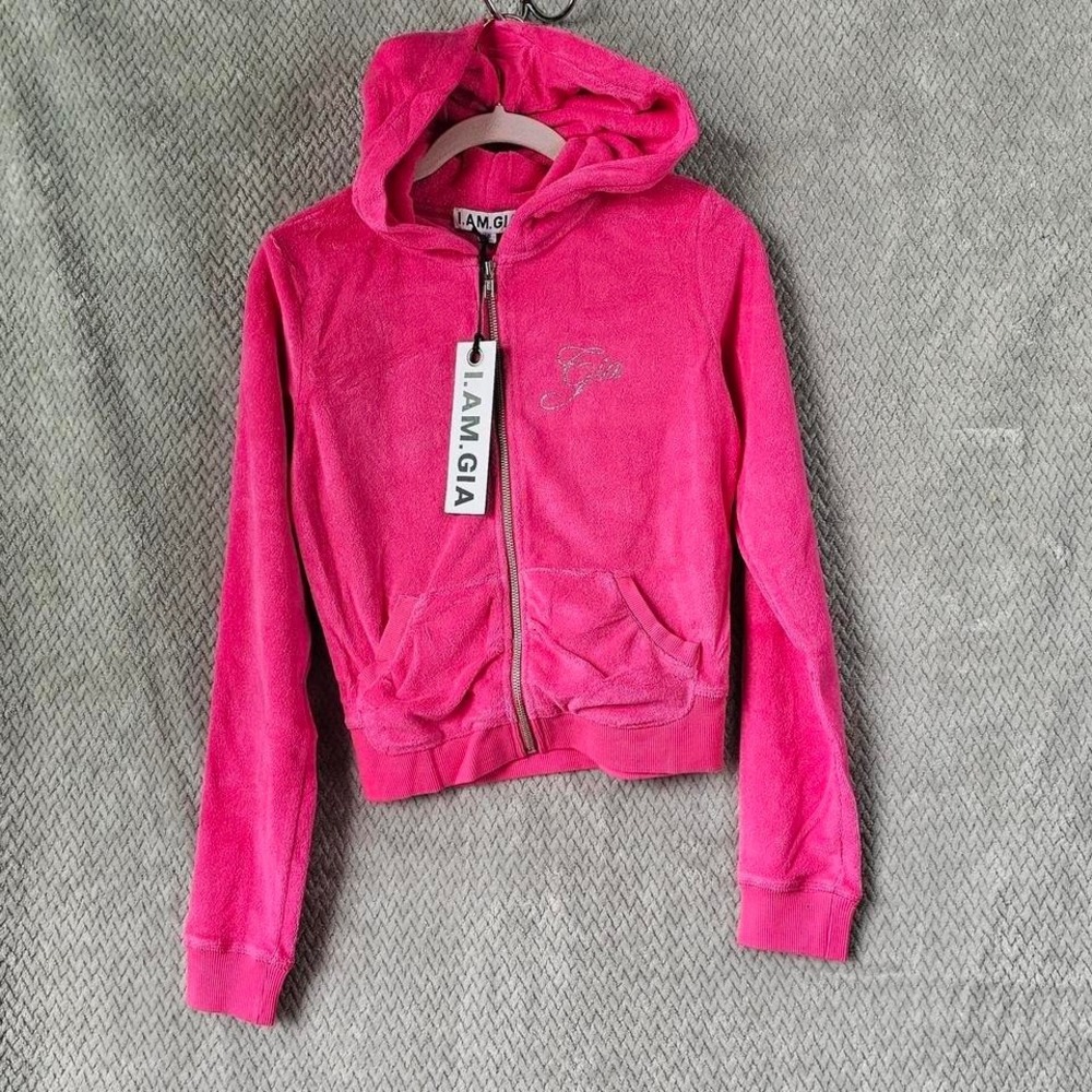 I.AM.GIA Women's XS Hoodie Kameron Jacket ZIp Up Pockets Pink